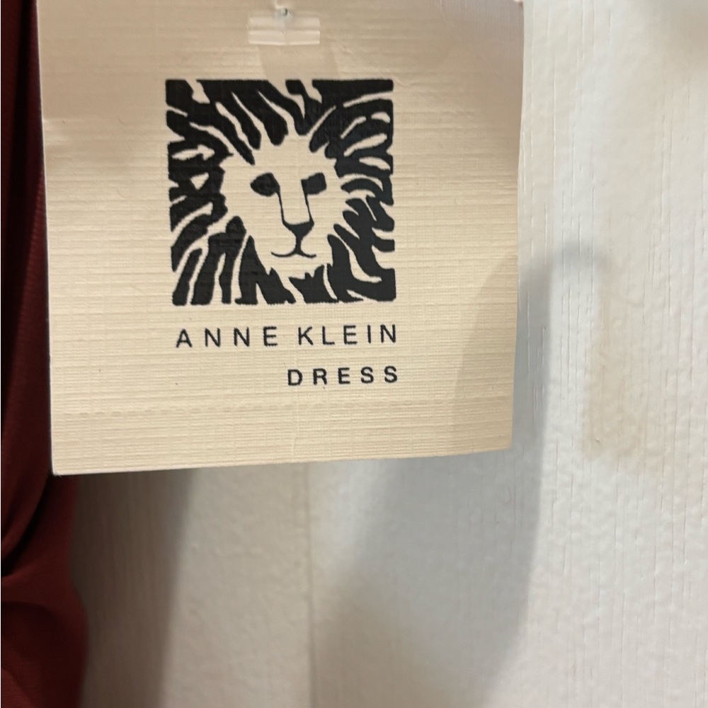 NEW WITH TAGS Anne Klein Deep Red Pepperberry Wrap Midi Dress SZ 16 - Picture 2 of 9